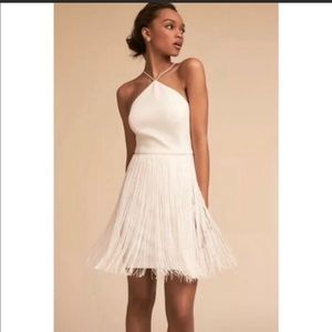 Anthropology BHLDN White Fringe Dress